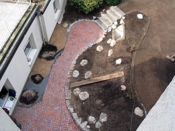 Draufsicht Innenhof, April 2005